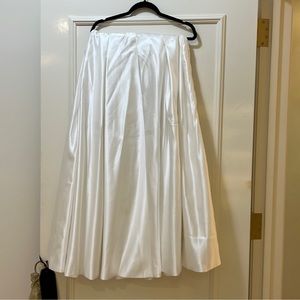 Long Silk White Skirt